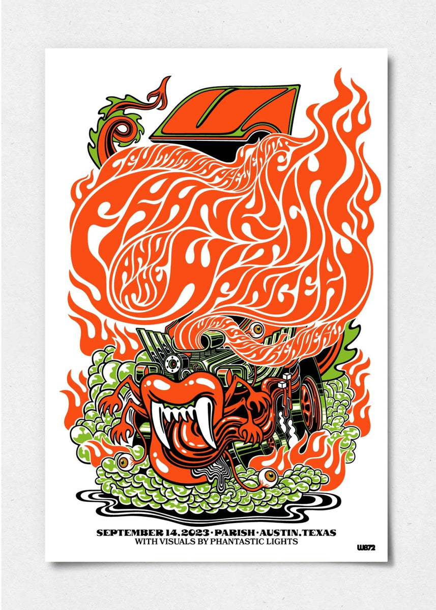 アートポスター テッド・ミューリング エキシビジョンポスター Frankie and the Witch Fingers Poster by David Medel – LEVITATION