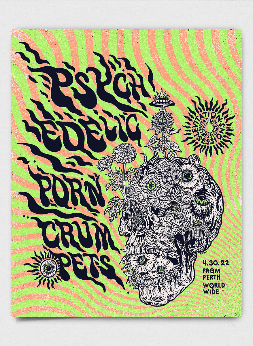 Psychedelic Porn Crumpets SIGNED POSTER LEVITATION 