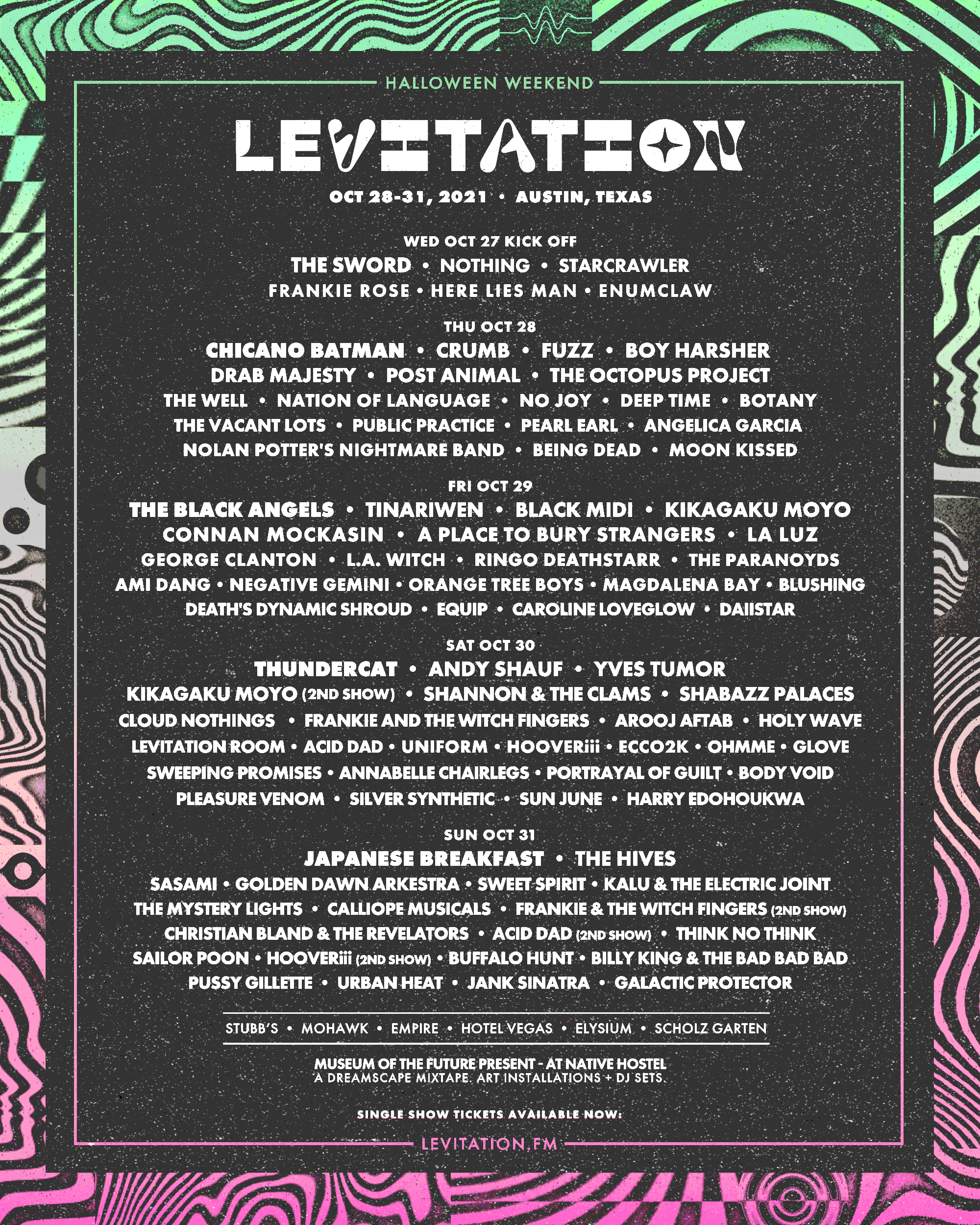 Levitation 2021: Lineup & Venue Updates