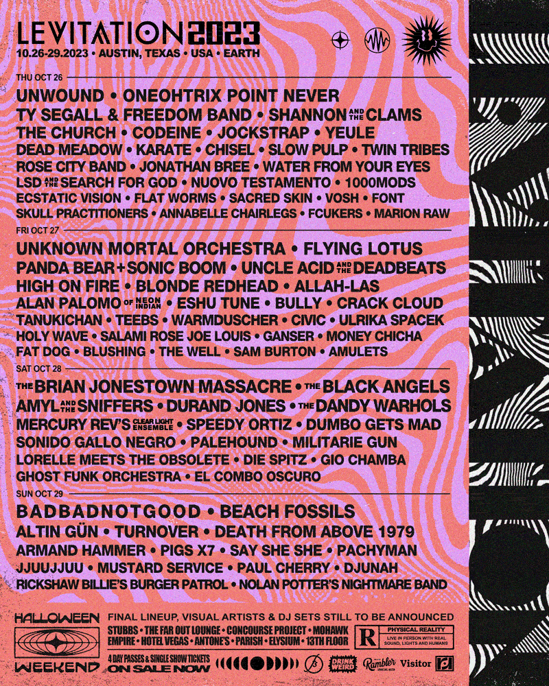 Levitation 2023: Lineup + on Sale
