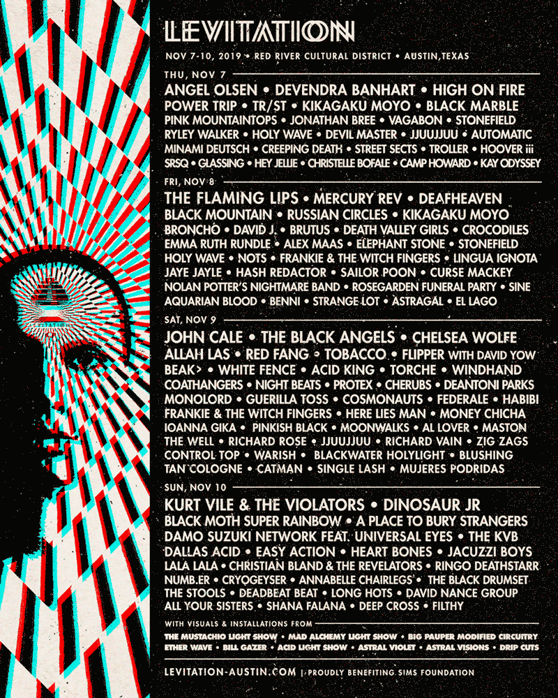 Levitation 2019 Set Times, Final Additions and Free Shows Have Been Released!!!!