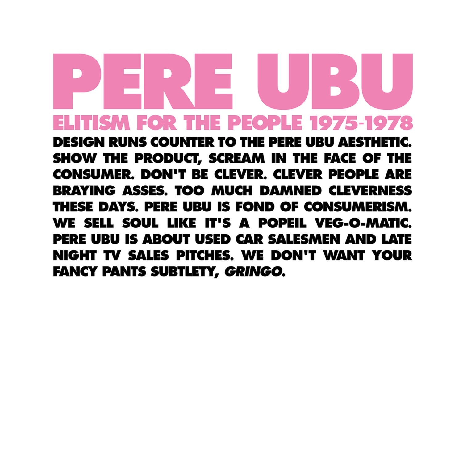 Pere Ubu - Elitism for the People: 1975-1978