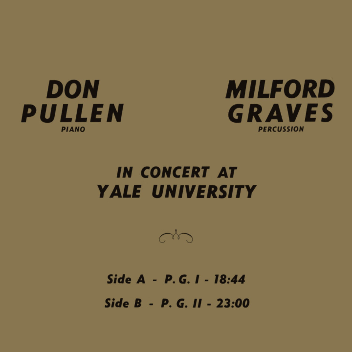 Milford Graves / Don Pullen - In Concert at Yale University