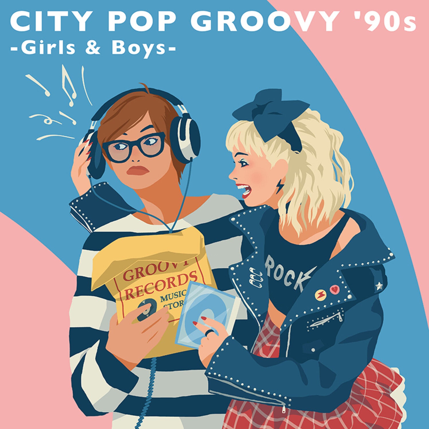 Various Artists - City Pop Groovy '90s: Girls & Boys 2xLP (Clear Vinyl)