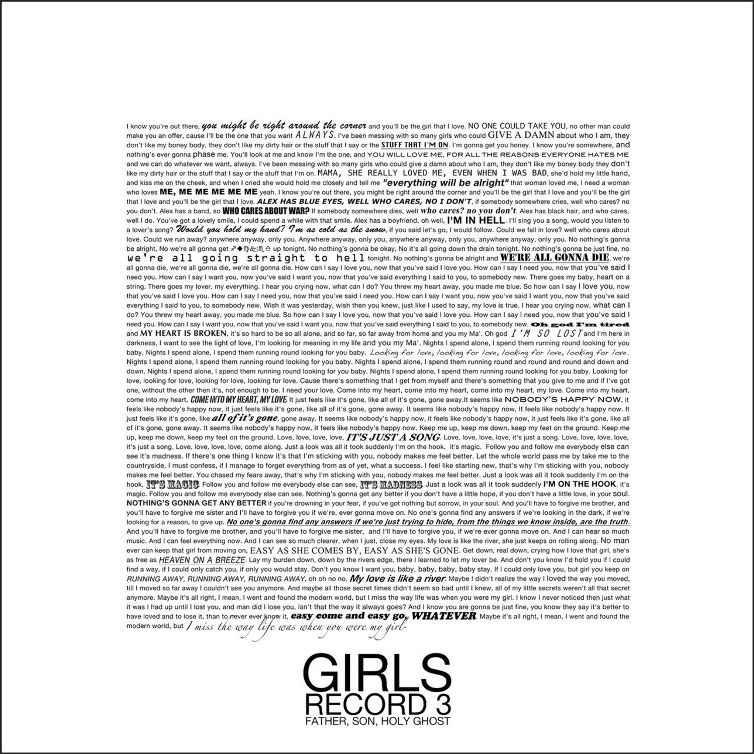 Girls - Fathers Son Holy Ghost 2xLP (Clear Vinyl)