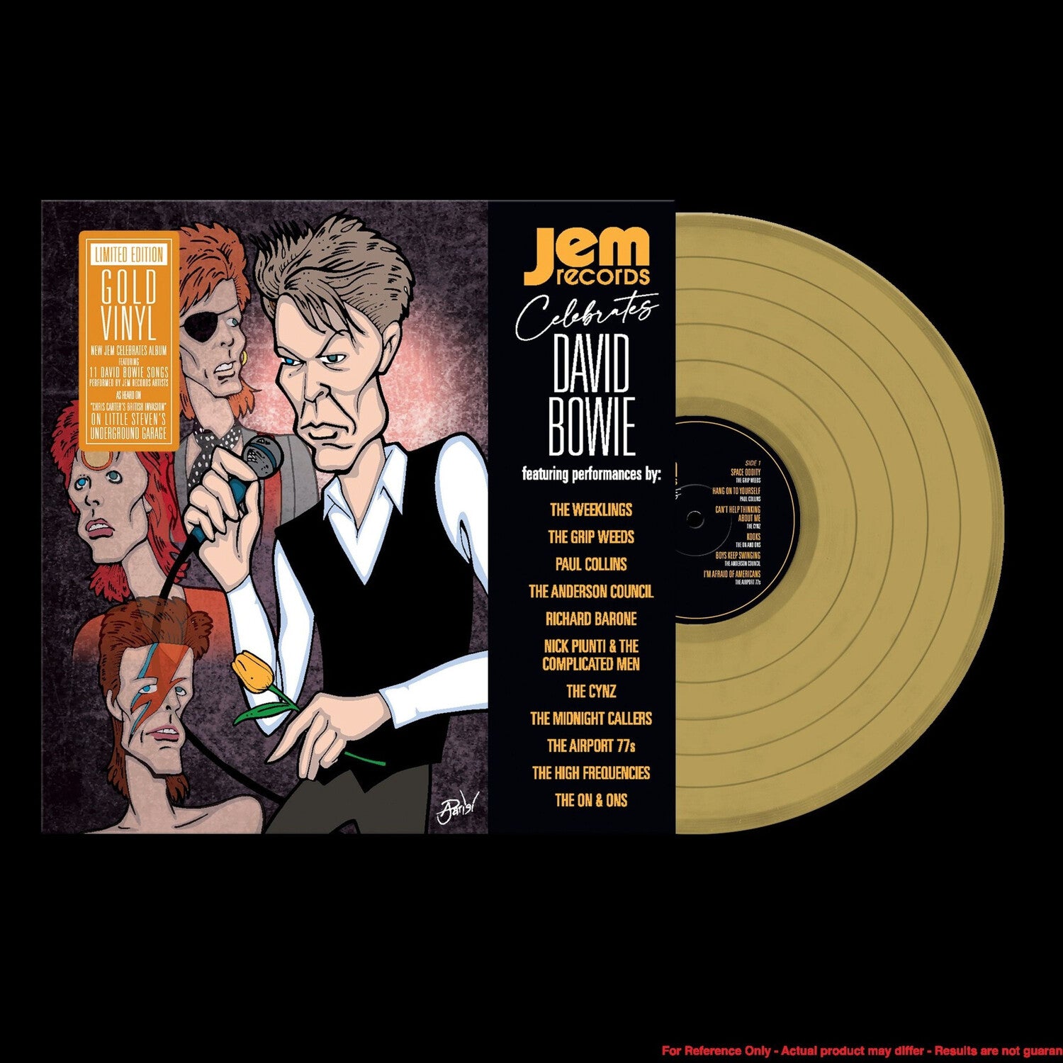 Various Artists - Jem Records Celebrates David Bowie (Gold Vinyl)