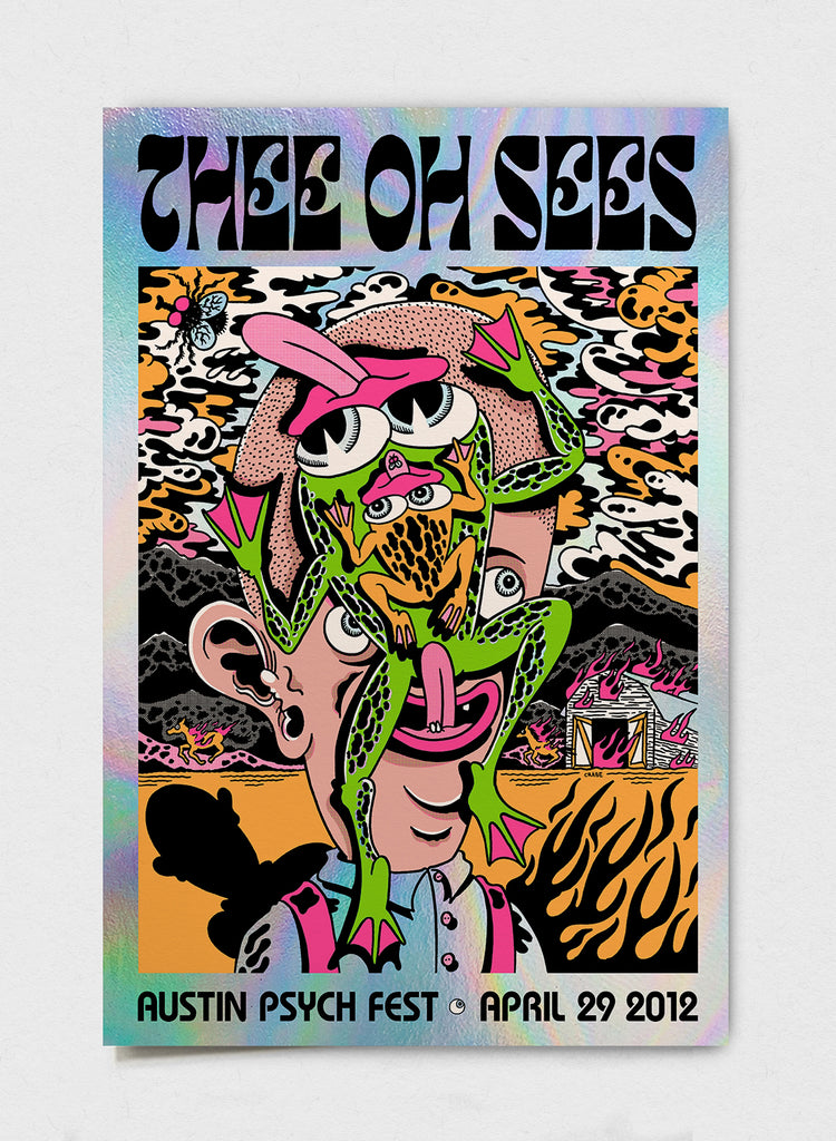 Thee Oh Sees - Live at Levitation 2012 Poster (Foil and Regular)