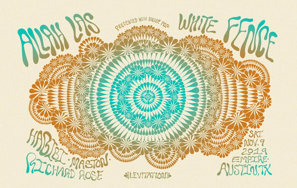 Allah - Las + White Fence Poster by Mitchell King - LEVITATION