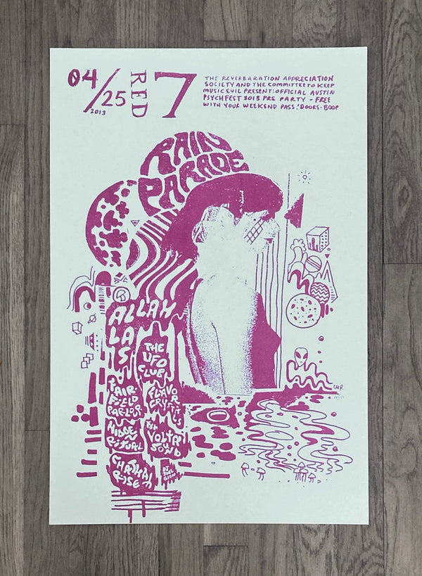 Austin Psych Fest 2013 Poster by CMRTYZ - LEVITATION