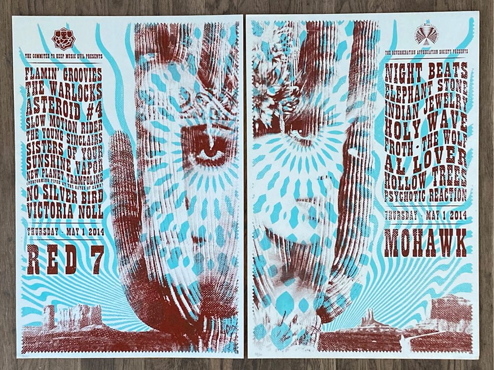 Austin Psych Fest 2014 Poster Set by Simon Berndt - LEVITATION