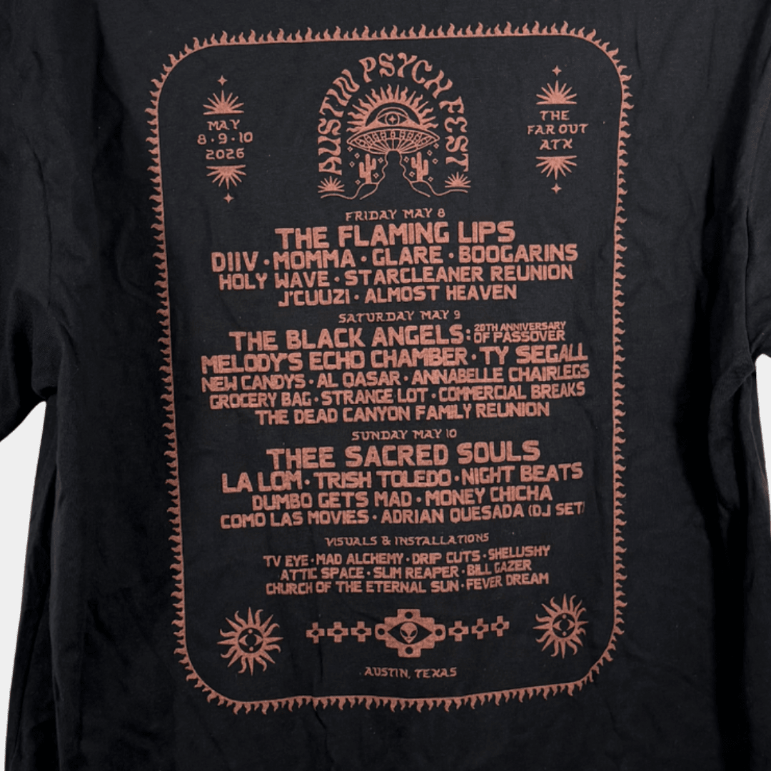 Austin Psych Fest 2026 Commemorative T-Shirt - LEVITATION