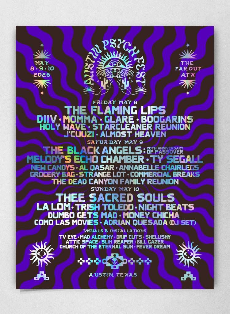 Austin Psych Fest 2026 Poster by Sun Keep - LEVITATION