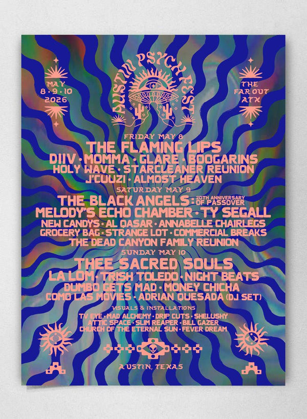Austin Psych Fest 2026 Poster by Sun Keep - LEVITATION