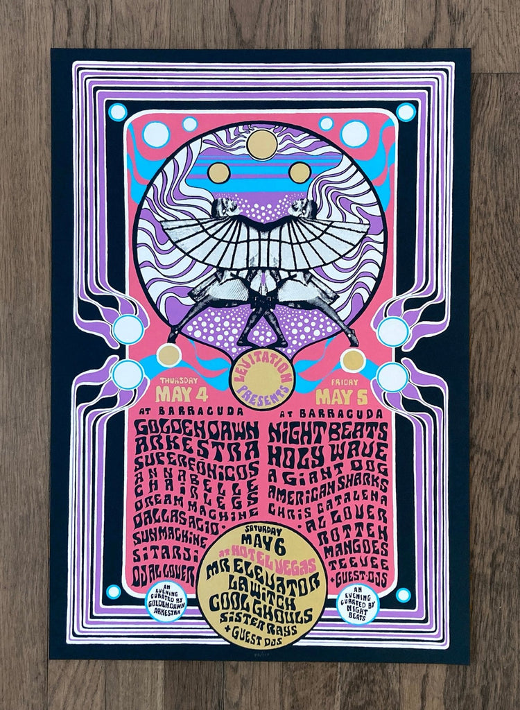 Barracuda & Hotel Vegas 2017 Poster by Trevor Tipton - LEVITATION