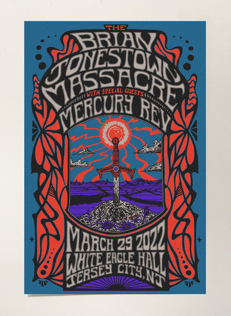 BJM - March 29 poster by Fez Moreno - LEVITATION