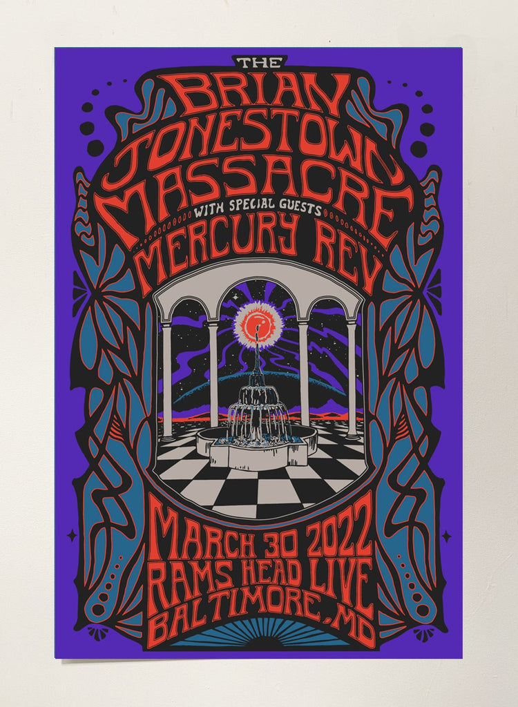 BJM - March 30 poster by Fez Moreno - LEVITATION