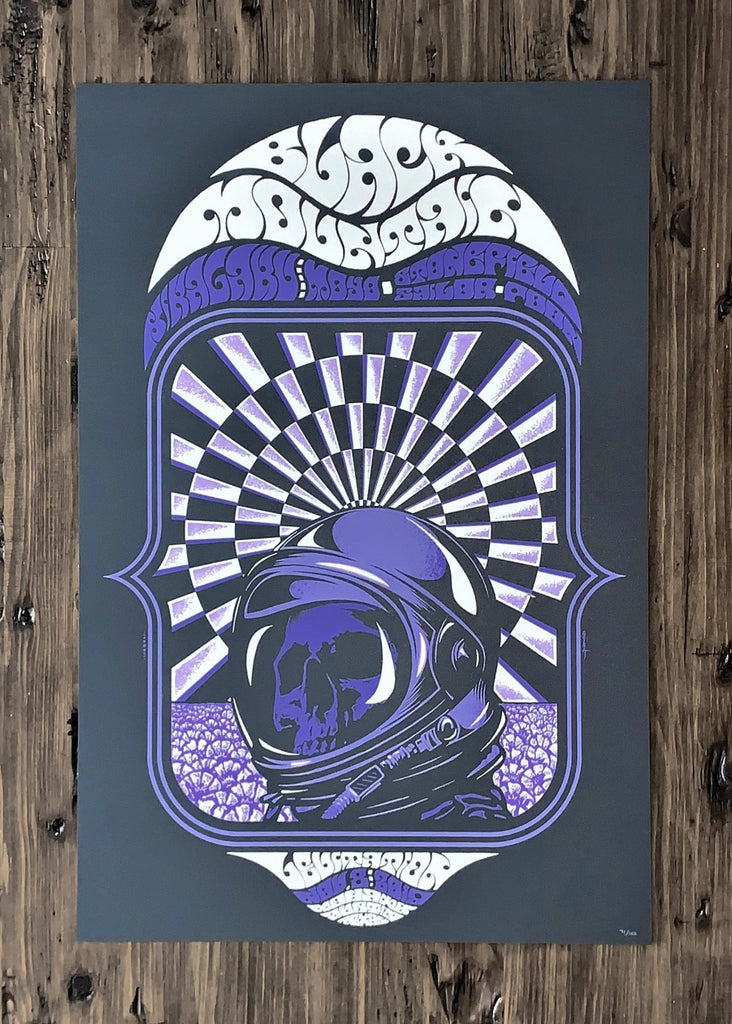 Black Mountain, Kikagaku Moyo and Stonefield Poster by Robin Gnista - LEVITATION