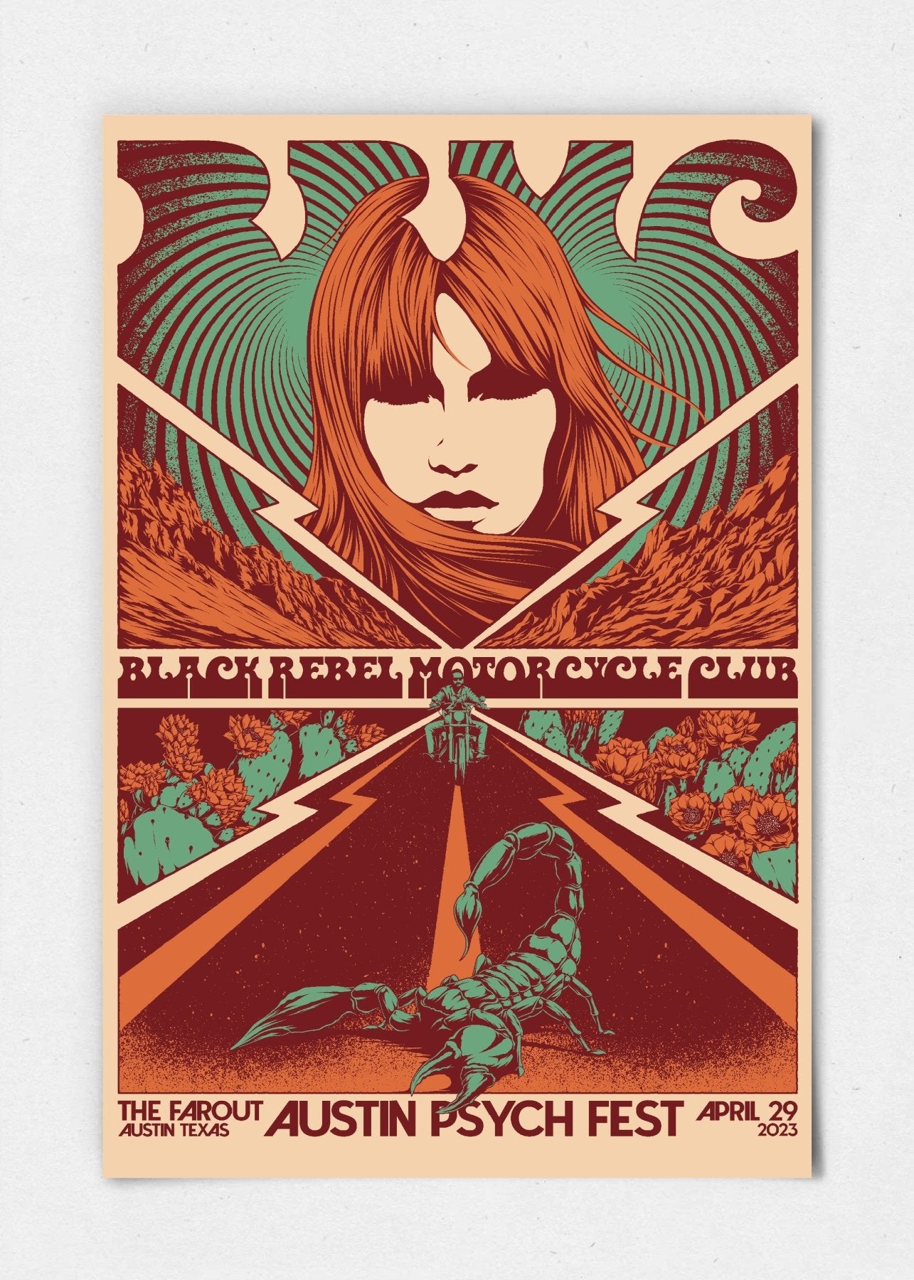 Black Rebel Motorcycle Club Poster by Simon Berndt - Archive - LEVITATION