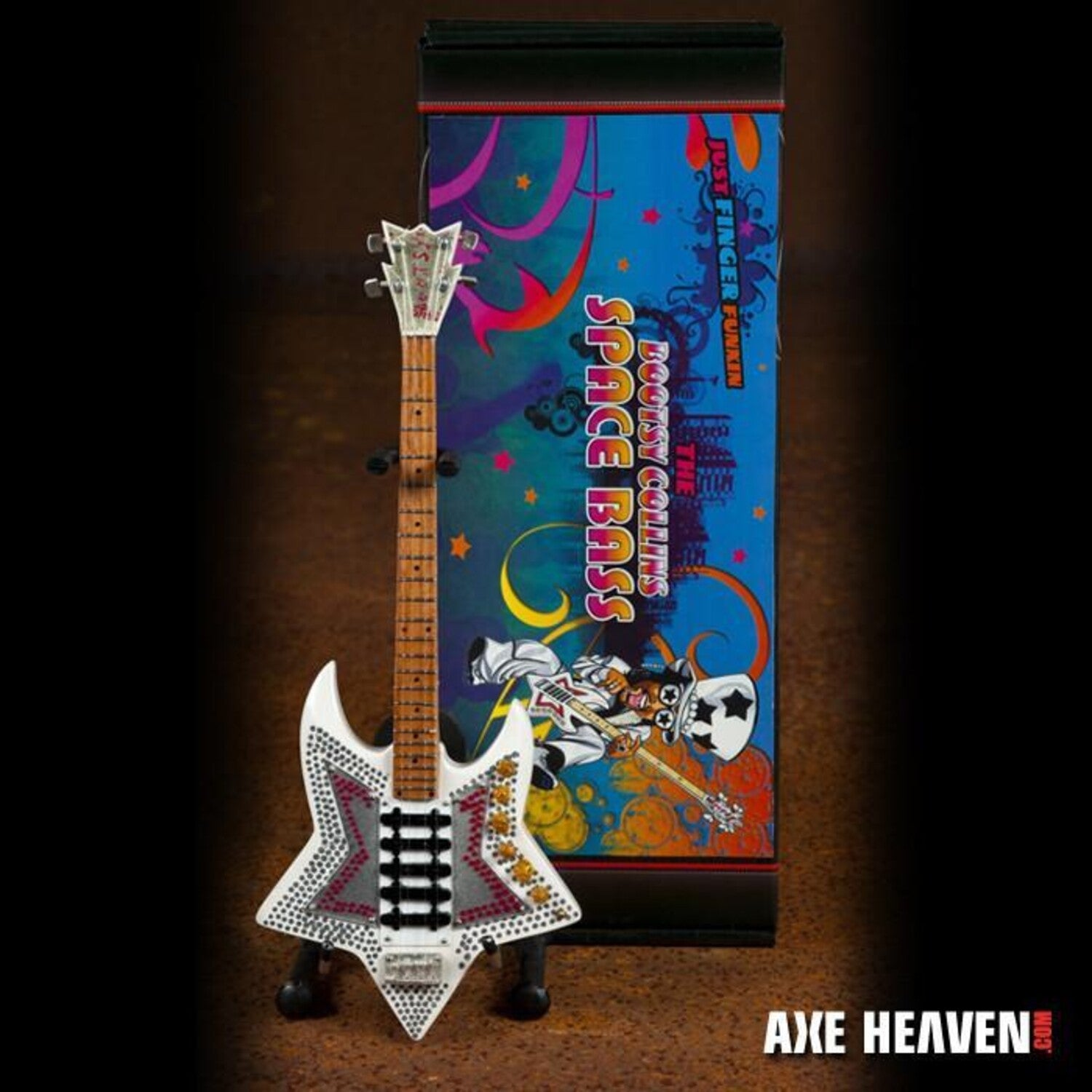 Bootsy Collins Space Bass 10 Inch Miniature Bass Guitar Replica Collectible - LEVITATION