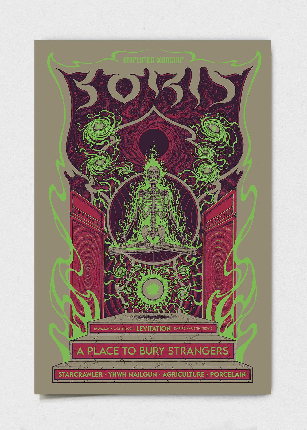 Boris + A Place to Bury Strangers Poster by Kuba Sokólski - LEVITATION