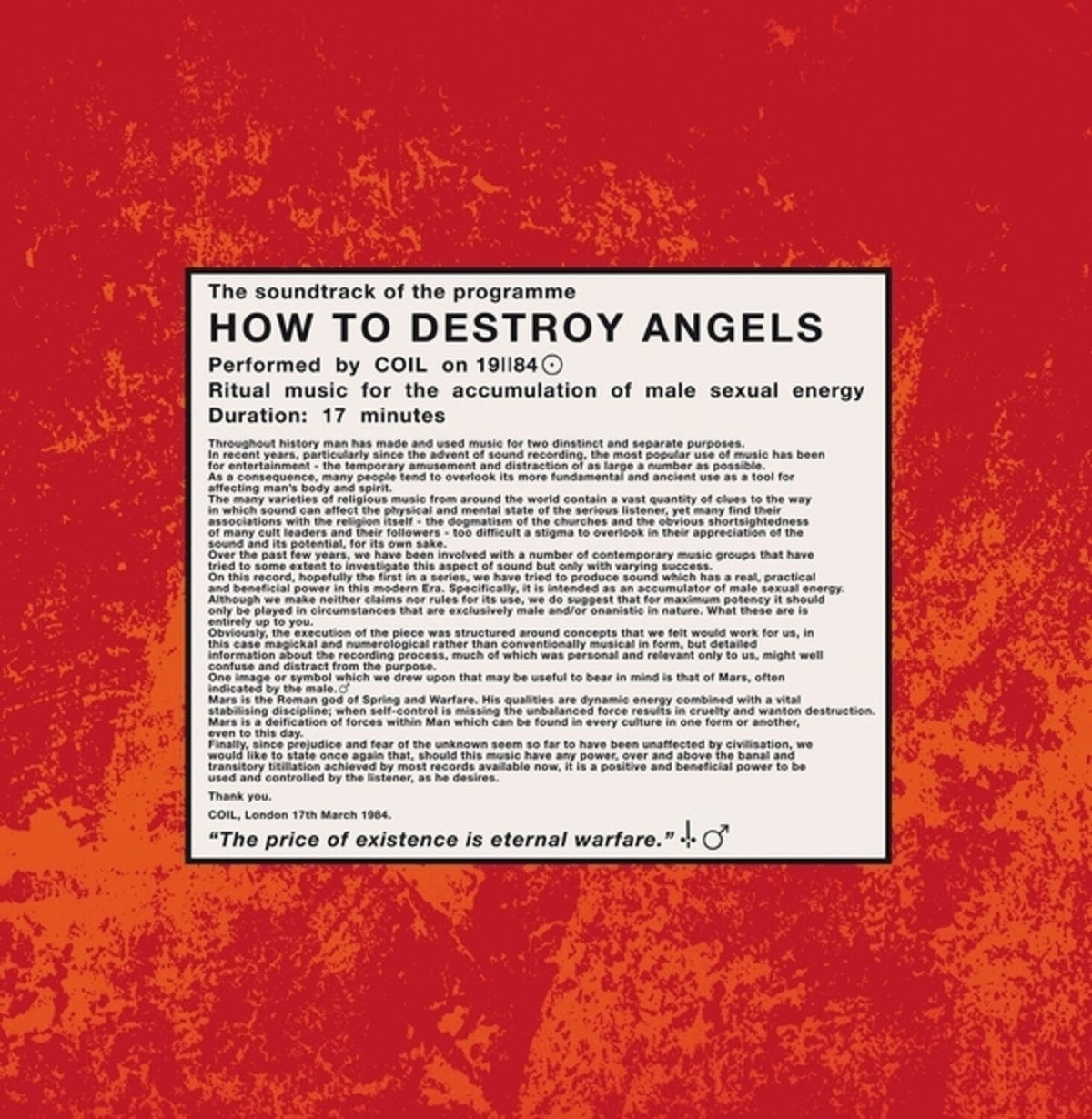 Coil - How to Destroy Angels - LEVITATION