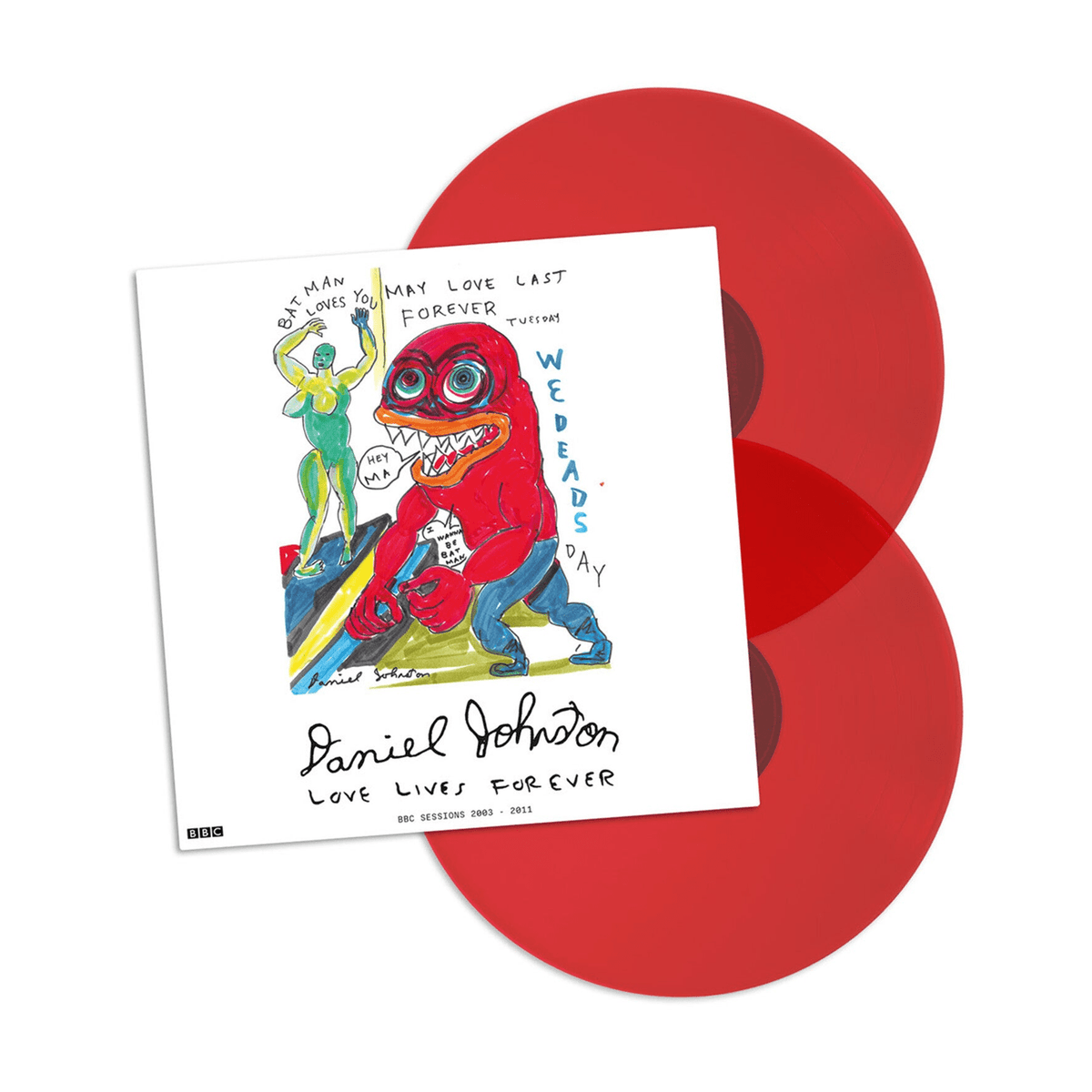 Daniel Johnston - Love Lives Forever - Bbc Sessions 2003-2011 2xLP (Red Vinyl) - LEVITATION