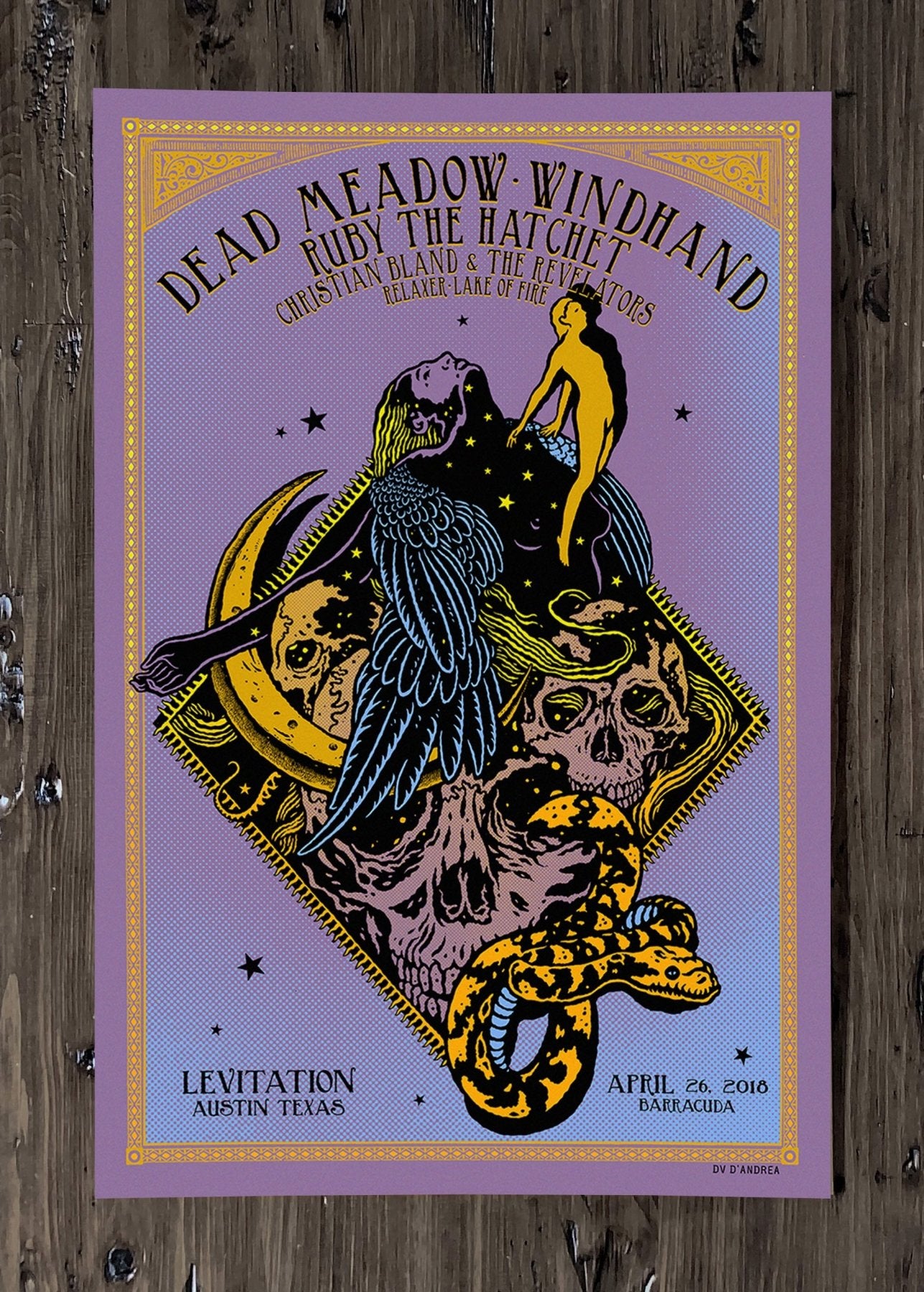 Dead Meadow & Windhand Poster by David D' Andrea | LEVITATION