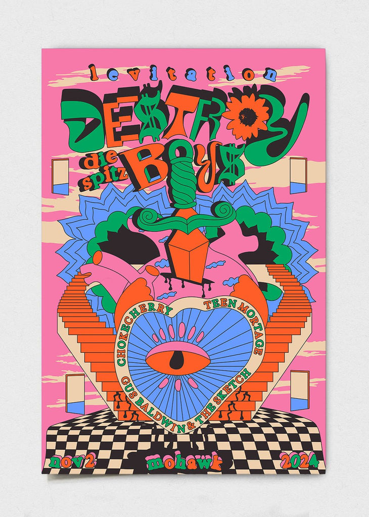 Destroy Boys Poster by Cat Barerra - LEVITATION