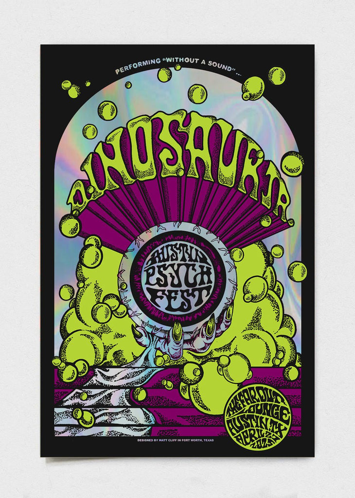 Dinosaur Jr. Poster by Matt Cliff - LEVITATION