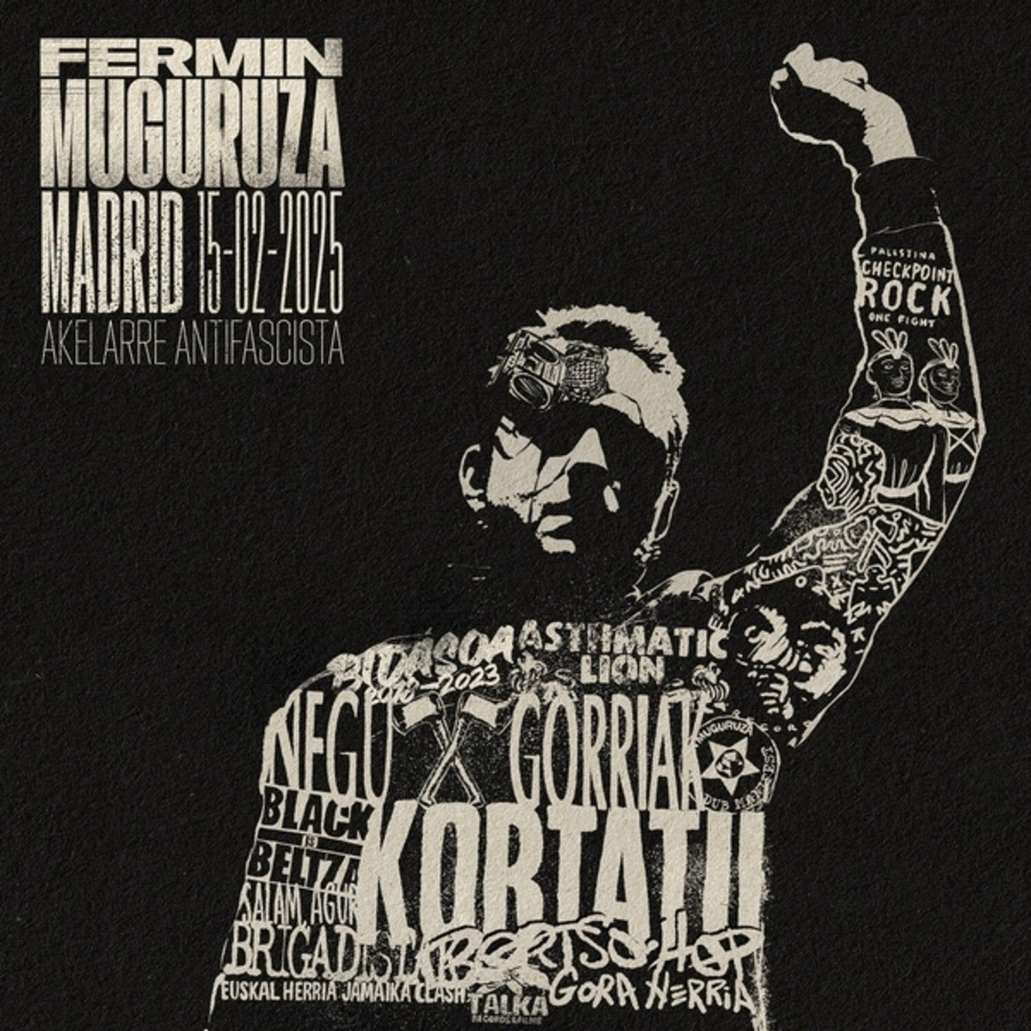 Fermin Muguruza - Madrid 15-02-2025: Akelarre Antifacista 3xLP - LEVITATION