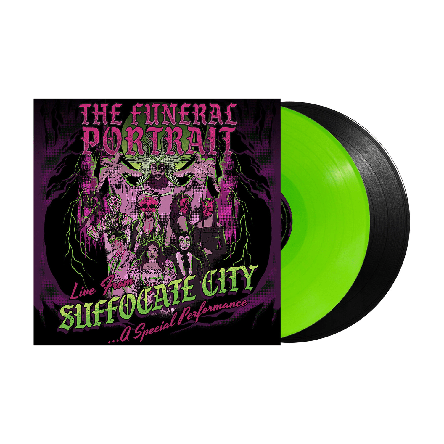 Funeral Portrait - Live from Suffocate City - Lime/Black 2xLP (Lime Vinyl) - LEVITATION