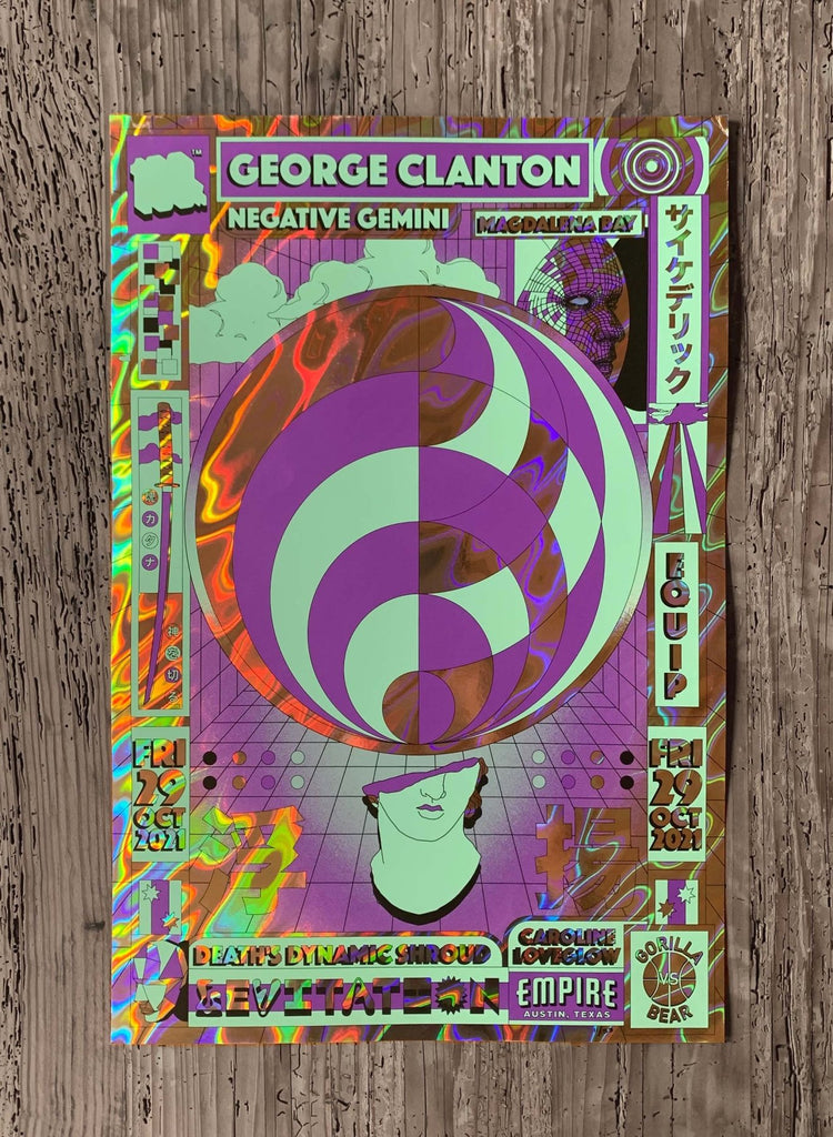 George Clanton + 100% Electronica Poster by Lunitas - ARCHIVE - LEVITATION