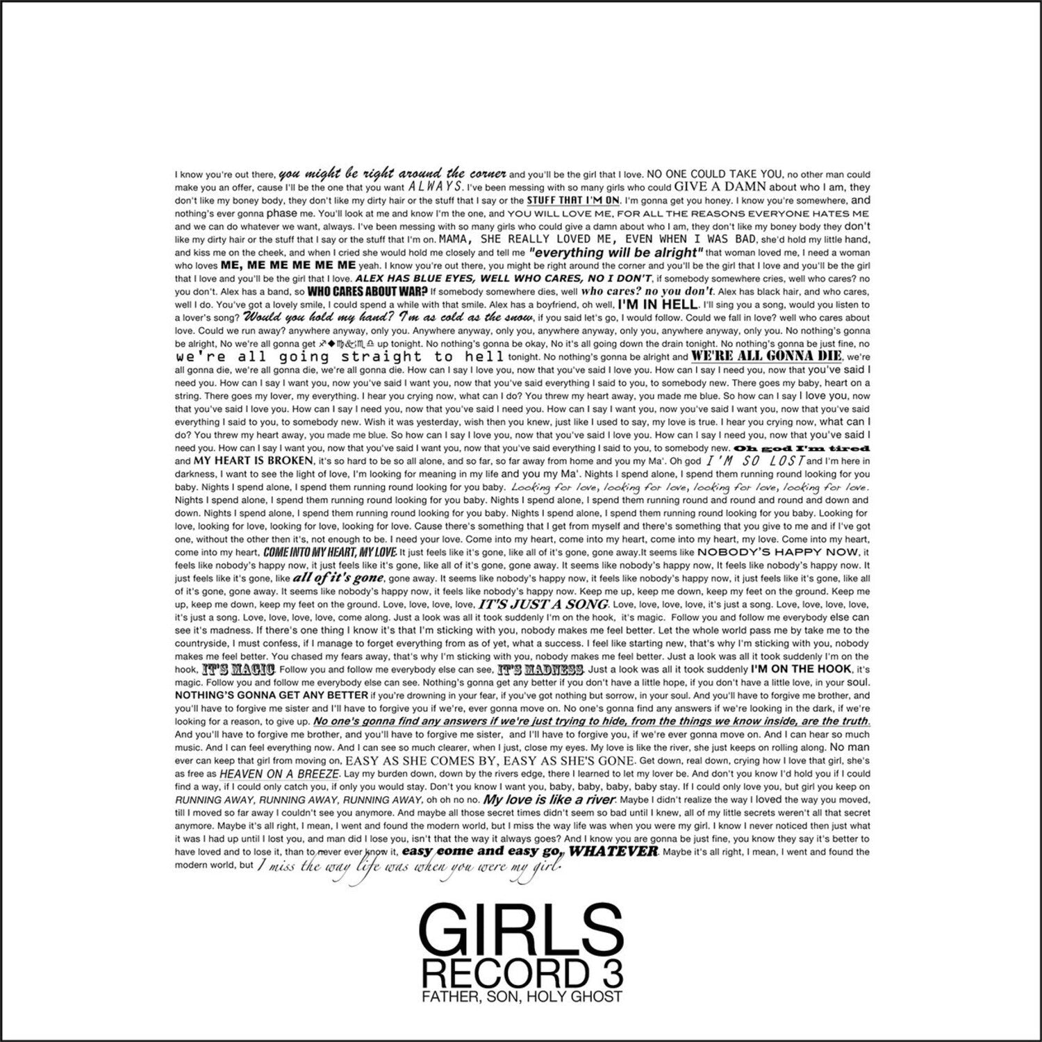 Girls - Fathers Son Holy Ghost 2xLP (Clear Vinyl) - LEVITATION