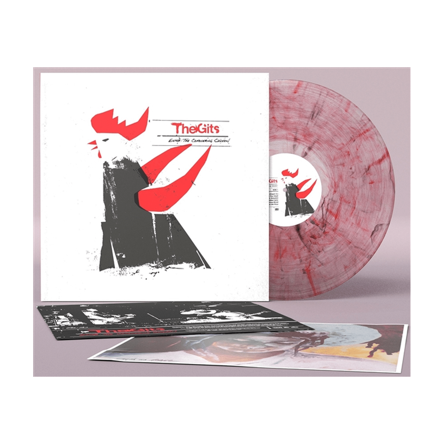 Gits - Enter: the Conquering Chicken - Clear W/Black & Red (Clear Vinyl) - LEVITATION