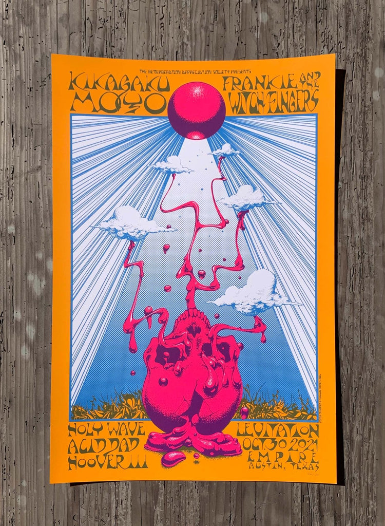 Kikagaku Moyo + Frankie and the Witch Fingers Poster by Callum Rooney - LEVITATION