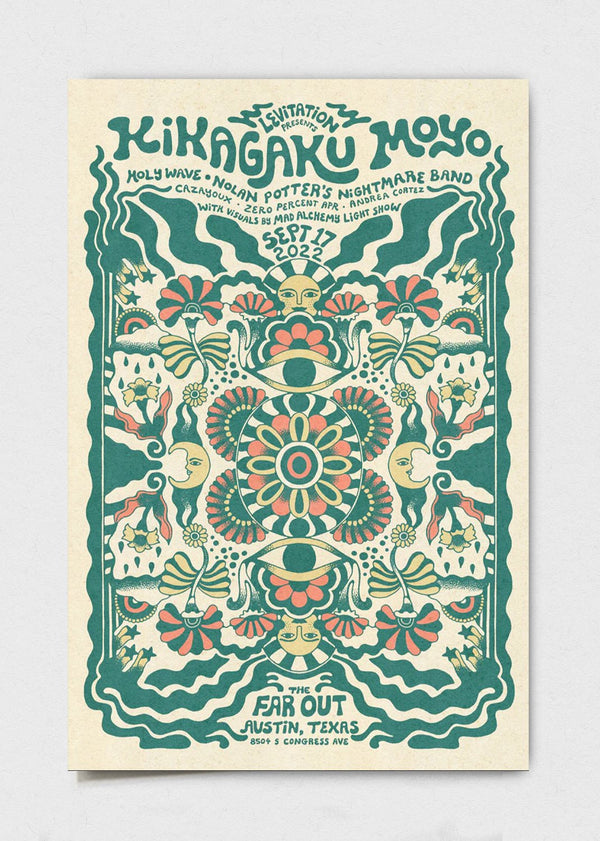 Kikagaku Moyo September 17th 2022 Poster by Catie St. Jacques - LEVITATION