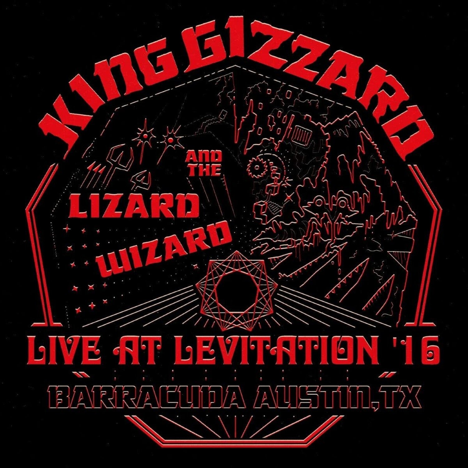 King Gizzard & The Lizard Wizard - Live at Levitation '16 2xLP (Red Vinyl) - LEVITATION
