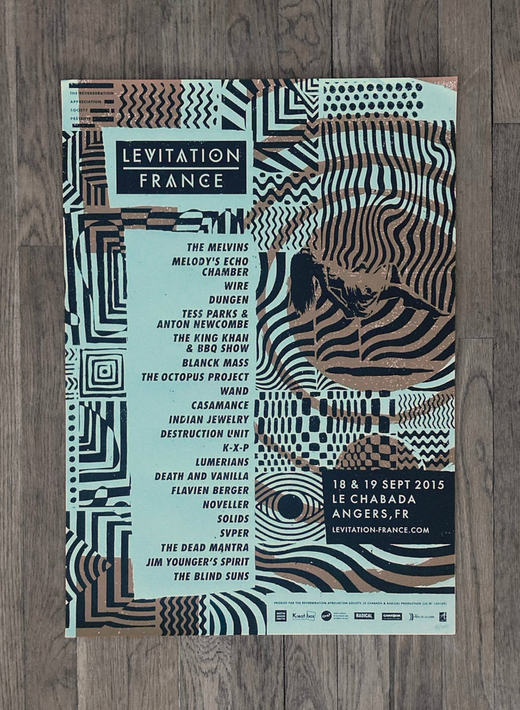 Levitation France 2015 Poster by Rob Fitzpatrick - LEVITATION