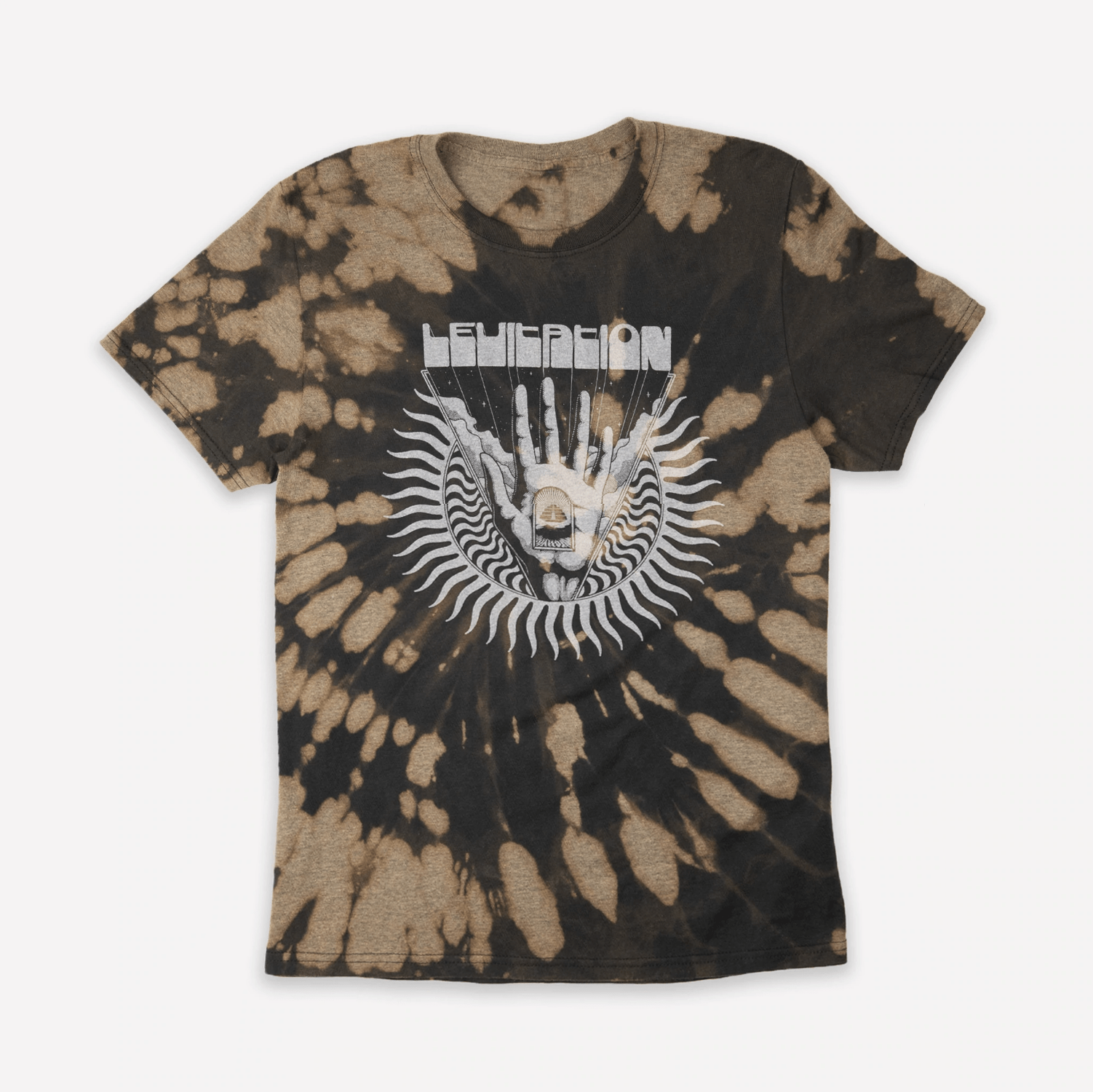 Levitation Sun Hand Reverse Tie Dye T-Shirt - LEVITATION