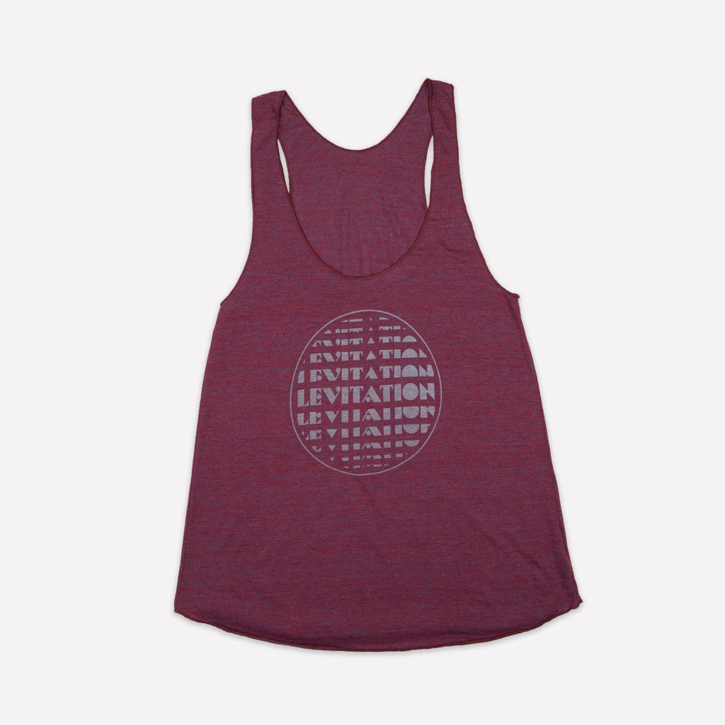 Levitation Women's Logo Tank in Maroon - LEVITATION