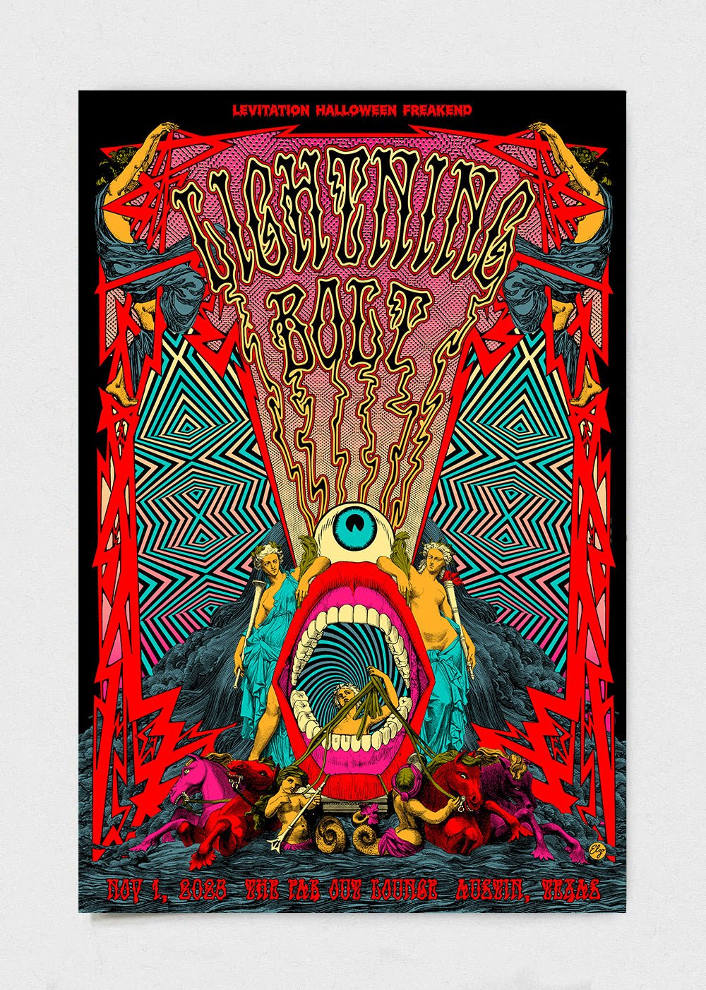13 monsters lightning bolt Lightning Bolt Poster by Elzo Durt