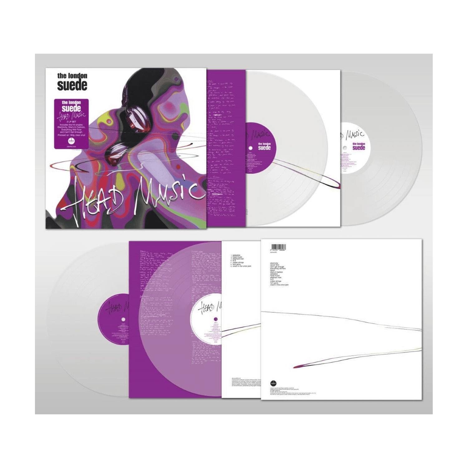 London Suede - Head Music 2xLP (Clear Vinyl) - LEVITATION
