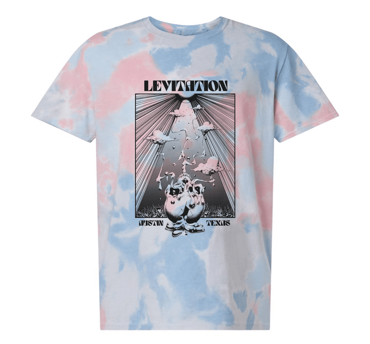 Melted Skull Tie Dye T-Shirt - LEVITATION