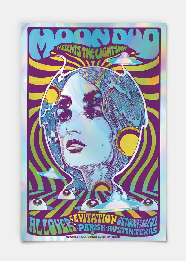 Moon Duo Poster by Alan Forbes - LEVITATION