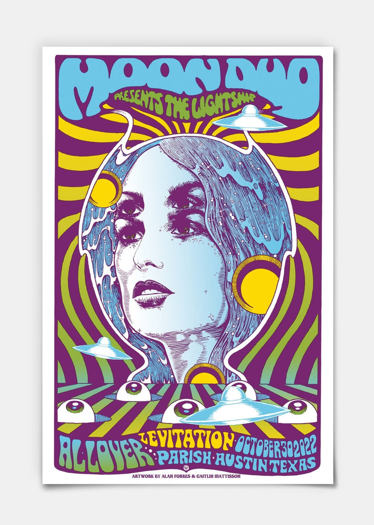 Moon Duo Poster by Alan Forbes - LEVITATION