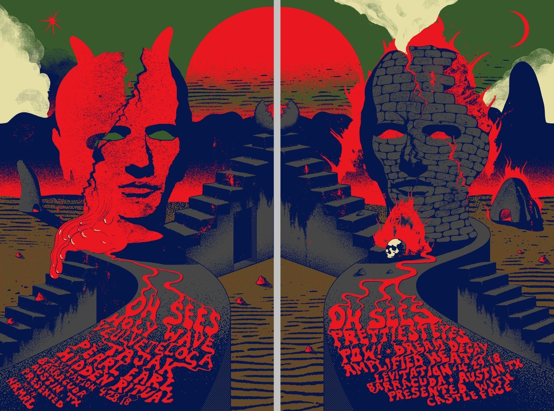 Oh Sees Poster by Jaime Zuverza - ARCHIVE - LEVITATION