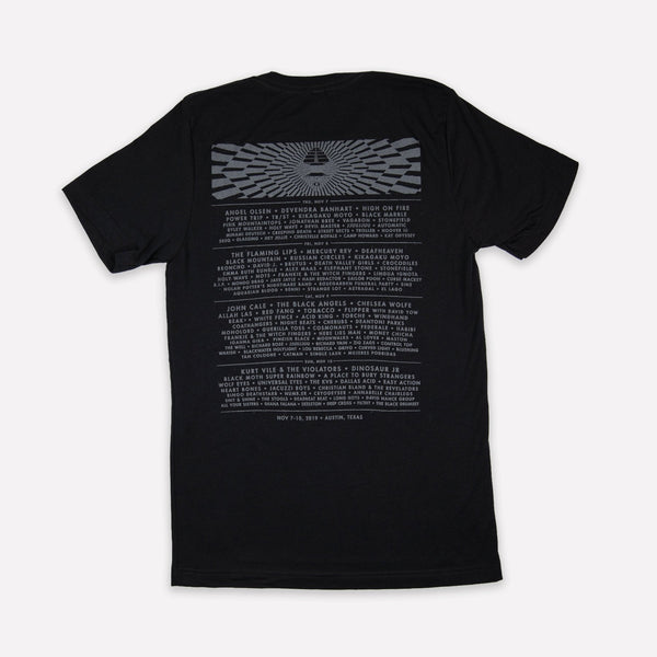 (ONLY SMALL AVAIL) Levitation 2019 Lineup T-Shirt in Black - LEVITATION