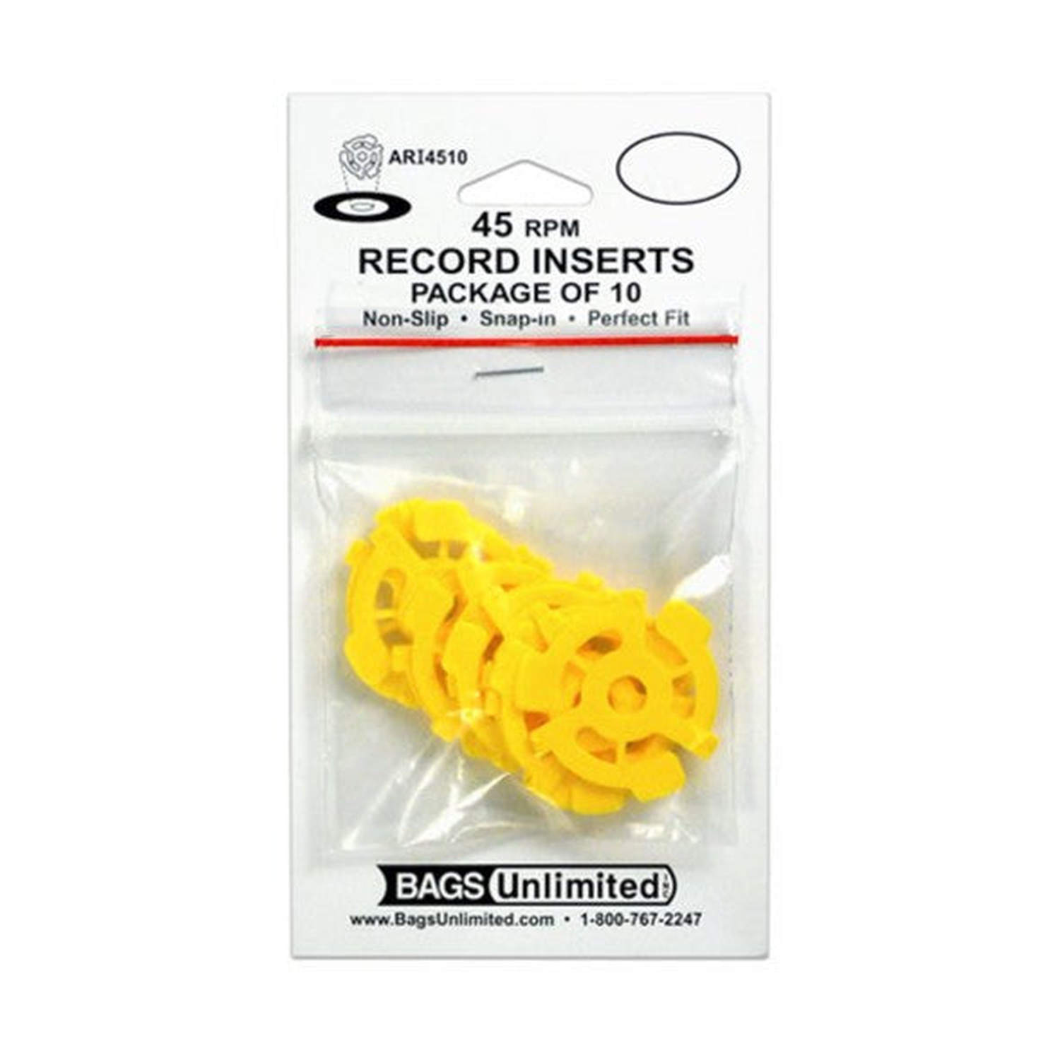 Bags Unlimited ARI4510 - 7 Inch 45 RPM Record Inserts - 10 Count