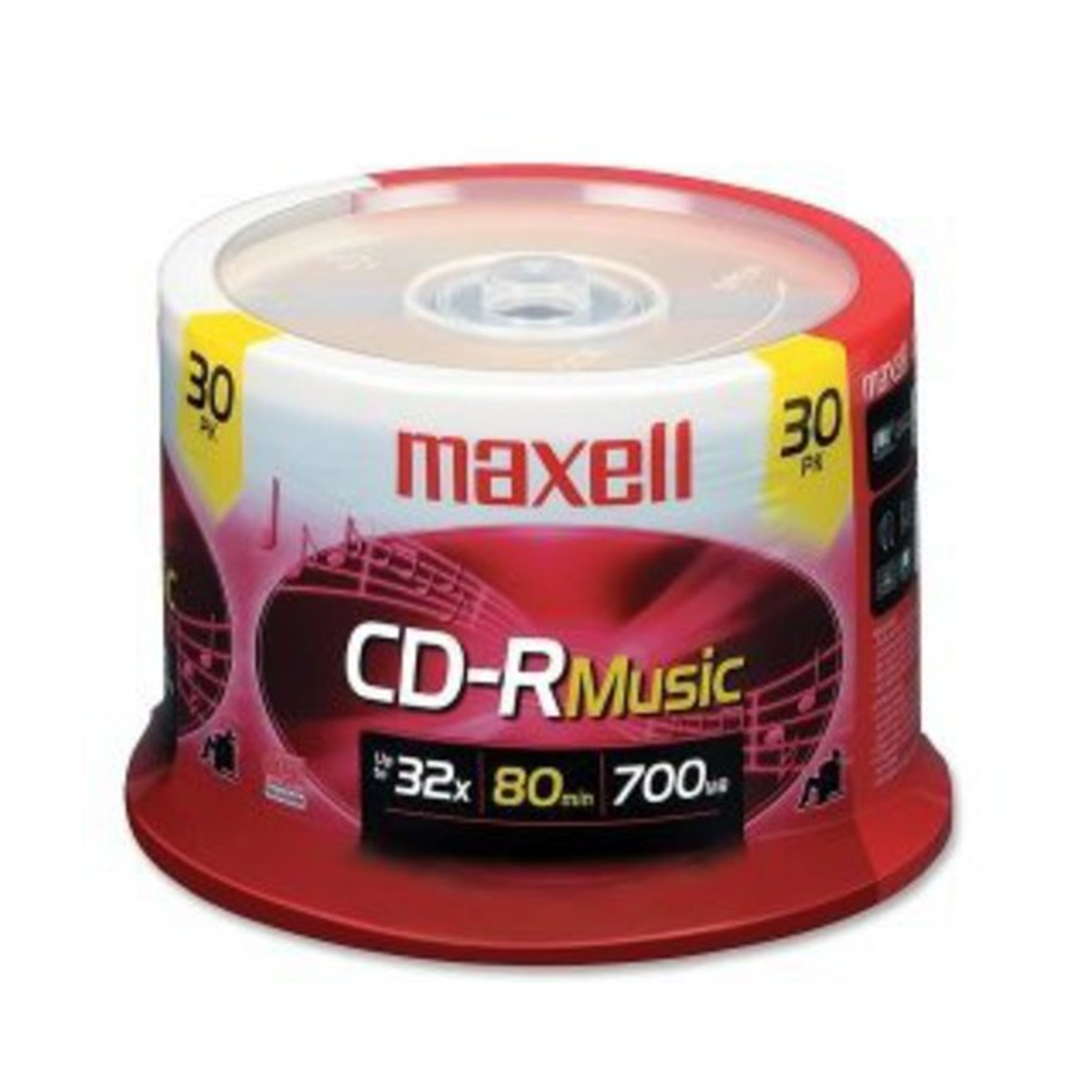Maxell CDR-80 MUSIC CD Recordable Discs 32X 700MB 80 Min 30 Pack