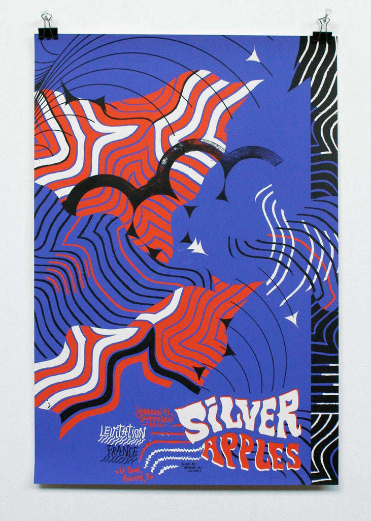 Silver Apples Poster by Arrache Toi Un Oiel - LEVITATION